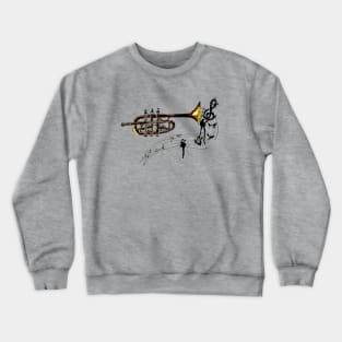 Trumpet with music notes Crewneck Sweatshirt